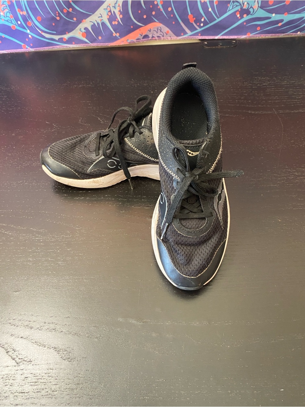 Black Athletic Sneakers with White Sole